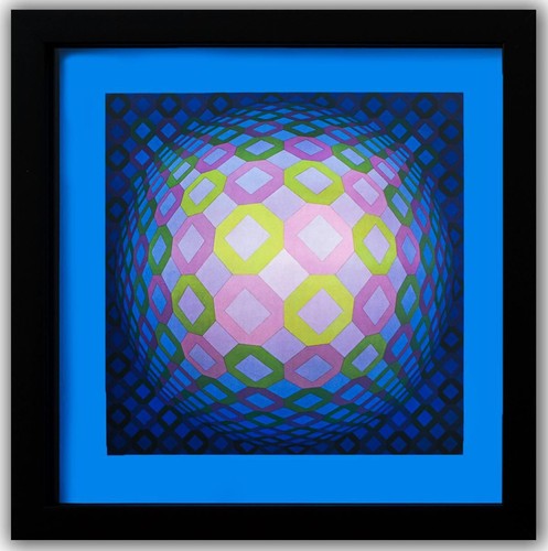 Victor Vasarely- Heliogravure Print "Okta - Pos"