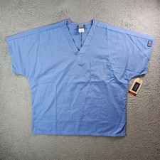 NEW Cherokee Scrubs Unisex Traditional Large V-Neck Short Sleeve Light Blue