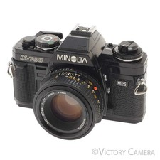 Minolta X-700 X700 Black 35mm SLR Film Camera w/ 50mm f1.7 Lens CLA'd EXC 