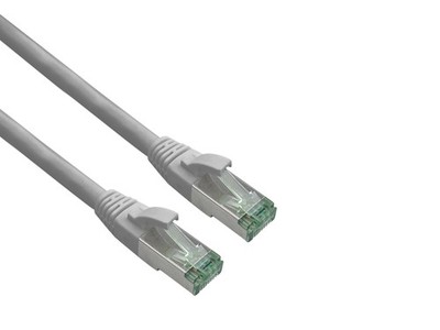 helos Patchkabel Cat 6a Superflex S/FTP Cat 7 Rohkabel grau 1m AWG26/7 GHMT