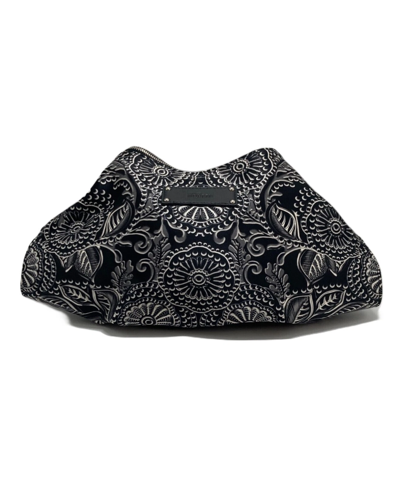 Alexander McQueen — ALEXANDER McQUEEN De manta Silk Floral Print Clutch Bag Black