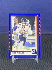 Caleb Williams No. 7 Blue Press Proof. Chicago Bears 2025 Donruss