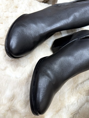 Jo Mercer Leather Cut Out Ankle Boots Black Block Heels Women’s Shoes SIZE 40 - Picture 14 of 23