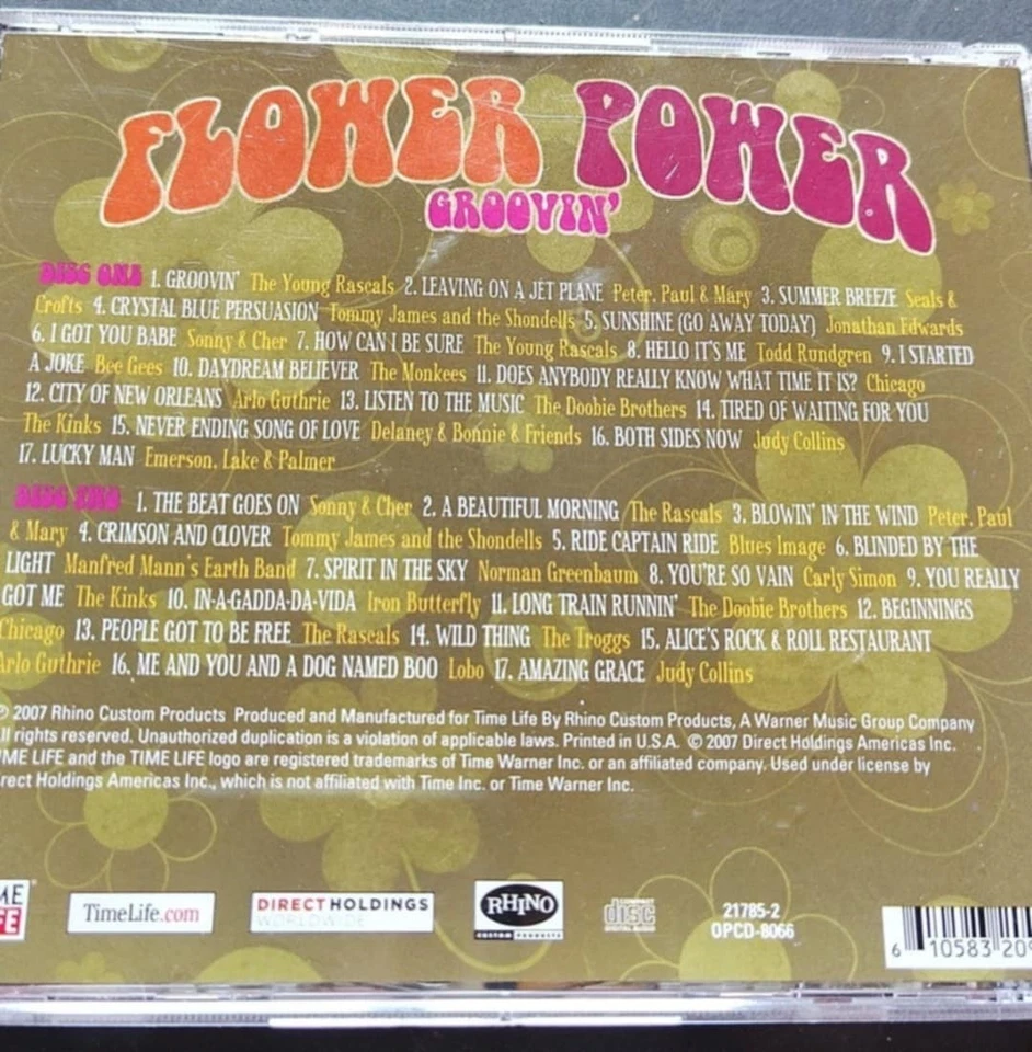 Flower Power Groovin' Various Artists, Time Life 2007 CD - Image 2 of 4