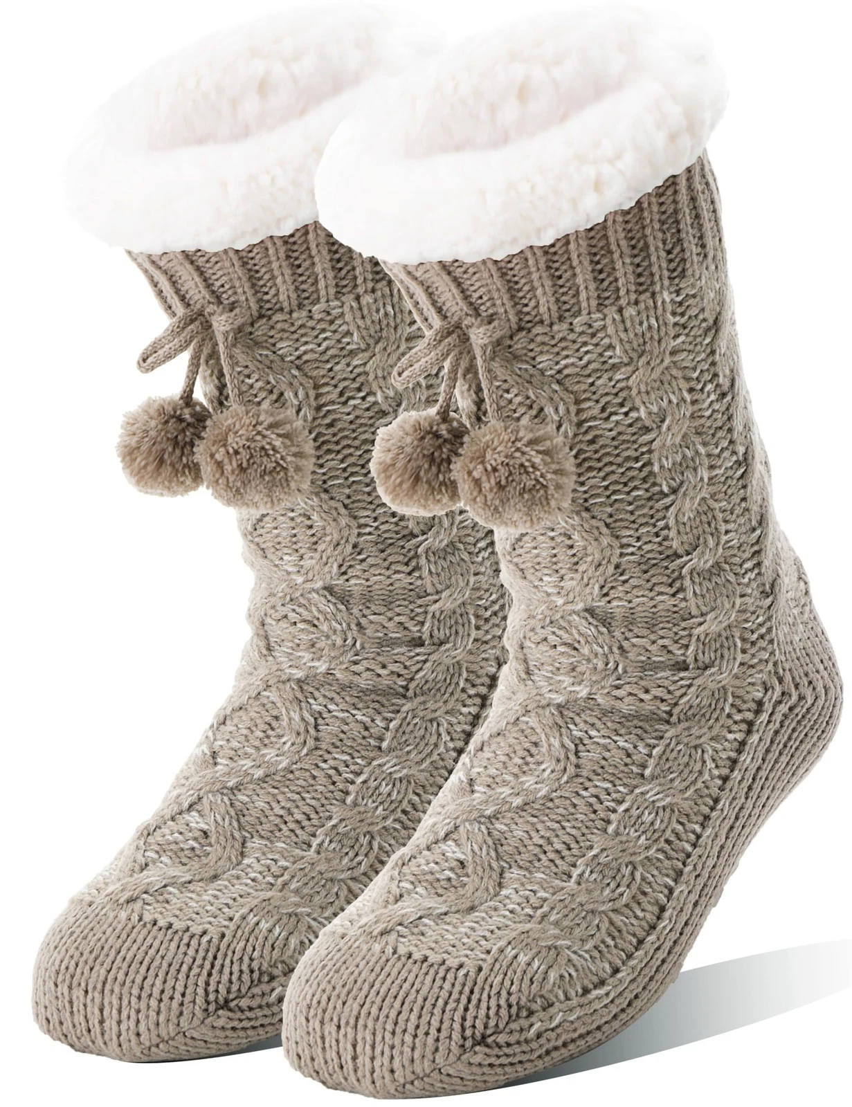 Womens Slipper Fuzzy Socks Fluffy Winter Thermal Warm Thick Cozy Plush Non Sl...