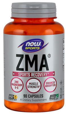 NOW 90 Pack Sports Recovery Unflavored Now Foods ZMA 800 Mg Capsules BB:5/2029