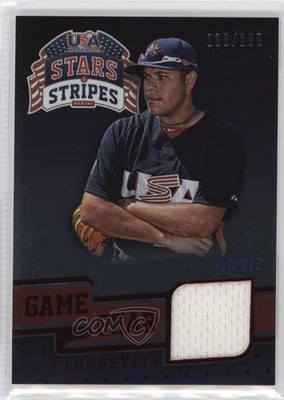 2015 Panini Stars and Stripes Game Gear Longevity Ruby /299 Luis Ortiz #65 0r4