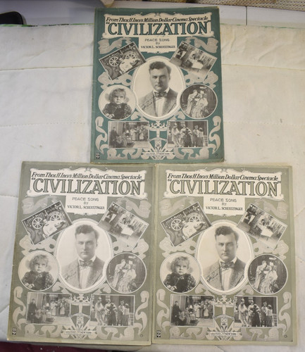 1916 Civilization Movie Sheet Music Peace Song Victor Schertzinger WWI (3)