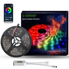 Upgrade Smart RGB Music Sync Multiple Colors Chasing 16 4 Ft Neon LED Strip L...