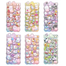 3D Stickers For Kids Cute Puffy Stickers Animal Stickers 2 Sheet Decorative 
