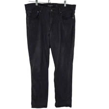 Lucky Brand 121 Slim Straight Jeans Mens 38x32 Black Stretch Denim Pants Modern