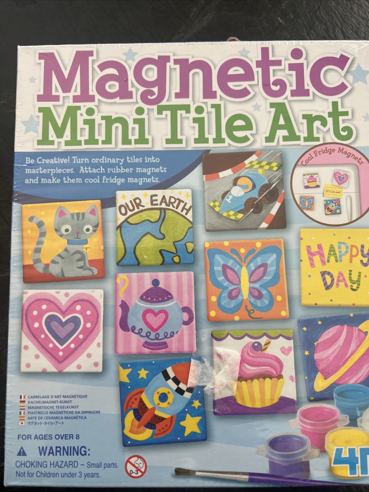 Magnetic Mini Tile Art - DIY Paint Arts & Crafts Magnet Kit for Kids Sealed New