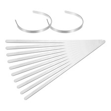 12Pcs Bracelet Blanks, 1/4 x 6" Aluminum Cuff Bangle Blanks Silver, 1.6mm T 