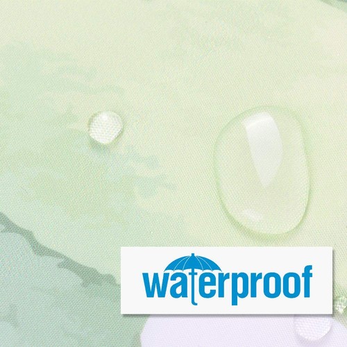 Waterproof Shower Curtain for Bathroom, Tropical Palm Leaf Pattern on White B... - Picture 5 of 7