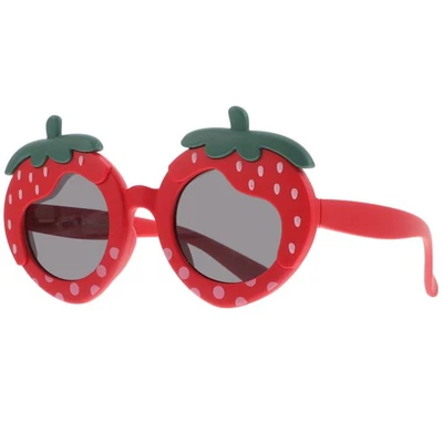 Strawberry Shaped Sunglasses: Beach Pool Party Eyeglasses Decor - Soft Frame - Image 1 of 4