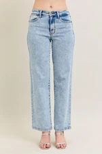 Judy Blue High Waist Stone Wash Straight Jeans 82653