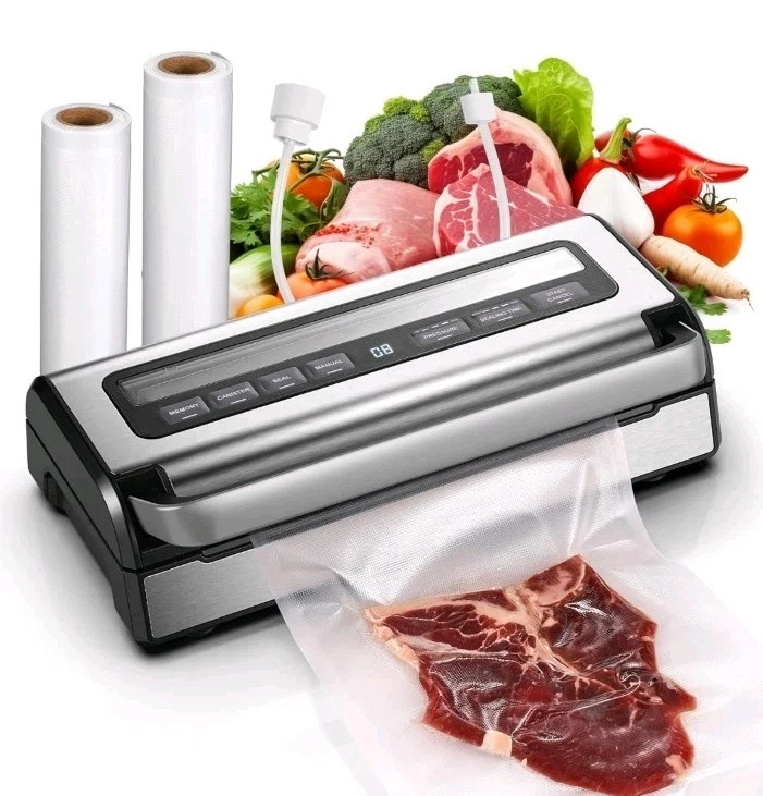 95KPa Automatic Vacuum Sealer with Built-in Cutter & Bag Rolls