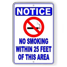 No Smoking Within 25' Of This Area Metal Sign Or Decal 6 SIZES vaping SNS010