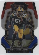 2022 Panini Select Premier Level Red & Blue Prizm Die-Cut Kingsley Enagbare 1i2s