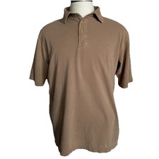 Quiksilver Polo Shirt Men Large Brown Short Sleeve Casual Y2K