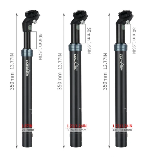 ZOOM Sattelstange Fahrrad Sattelstütze 350mm lang Seatpost 27.2/30.9/31.6mm - Bild 5 von 10