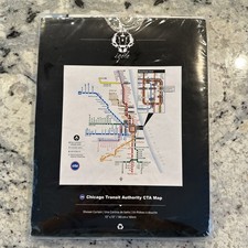 Subway Map Shower Curtain Chicago Transit Authority City Map - Sealed!! NEW!!