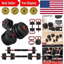 Adjustable Dumbbell, 20/30/40/60/80lbs Dumbbells Set, 4-in-1 Free Weights for...