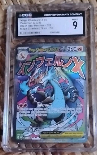 Pokémon Mega Charizard X ex CGC 9 Me: Mega Evolution Promo 023 Holo