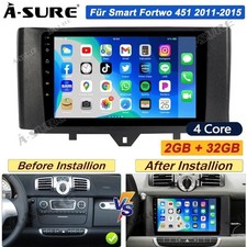 2+32G Android 14 autoradio GPS navigatore Bluetooth DSP per Smart Fortwo 451 2011-2015
