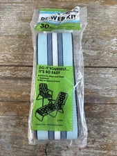 Arden Paradise Lawn Chair Webbing Re-Web Kit 30' X 3" Blue/White
