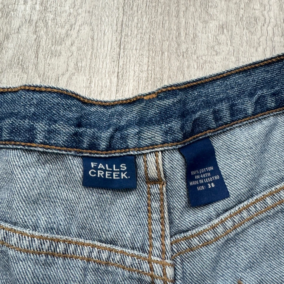 Pantalones Cortos de Jean Falls Creek De Colección Para Hombre 36 Azul 9" Entrepierna Pantalones Cortos y2k Vaquero Occidental Foto 4 de 4