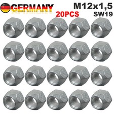 20x Radmuttern Kegelbund M12x1,5 60° SW19 verzinkt Offene Alufelgen für Ford