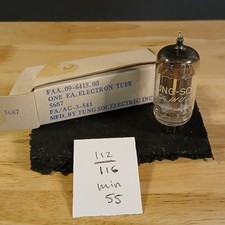 NOS 1962 Tung Sol JTL 5687 Audio Tube Tested STRONG at 112/116 min 55