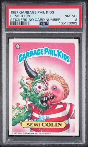 1987 GPK Garbage Pail Kids OS9 - Semi Colin No Number Error - PSA 8 NM-MT