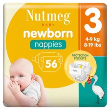 Nutmeg Ultra Dry Nappies – Size 3 (56 Pack) | FREE POSTAGE 0.28 per nappy