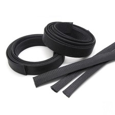 PET Braided Cable Sleeving, Auto Wire Harnessing Sheathing Black  1mm to 100mm