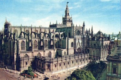 Postcard City History Landmark Spire Medieval architecture Steeple Abbey AA15332