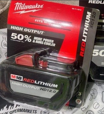 Milwaukee M18 High Output HD12.18V Lithium Ion 12.0Ah Battery (48-11-1812) 1PCS