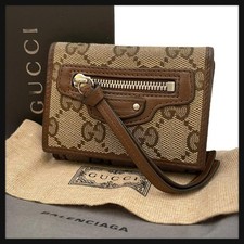 GUCCI Balenciaga Collaboration The Hacker Project GG Canvas Tri-fold Wallet