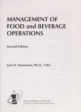 Management of Food and Beverage Operations Paperback Jack D. Nine