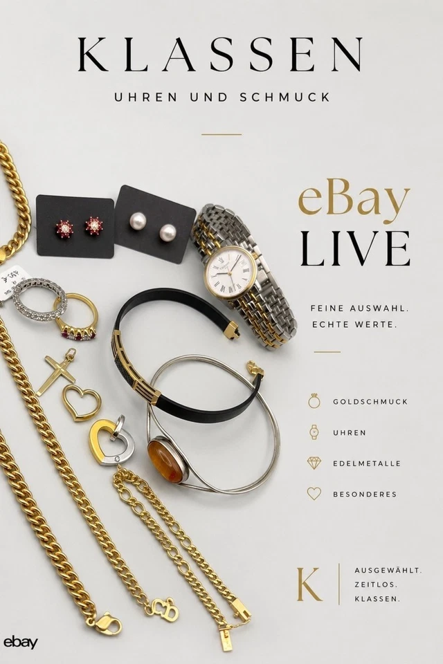 Live Auktion - Gold und Silberschmuck / Uhren / Vintage