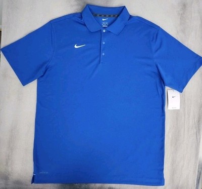Nike Dri-FIT Blue Varsity Polo Shirt Men's Size Small M51300 New