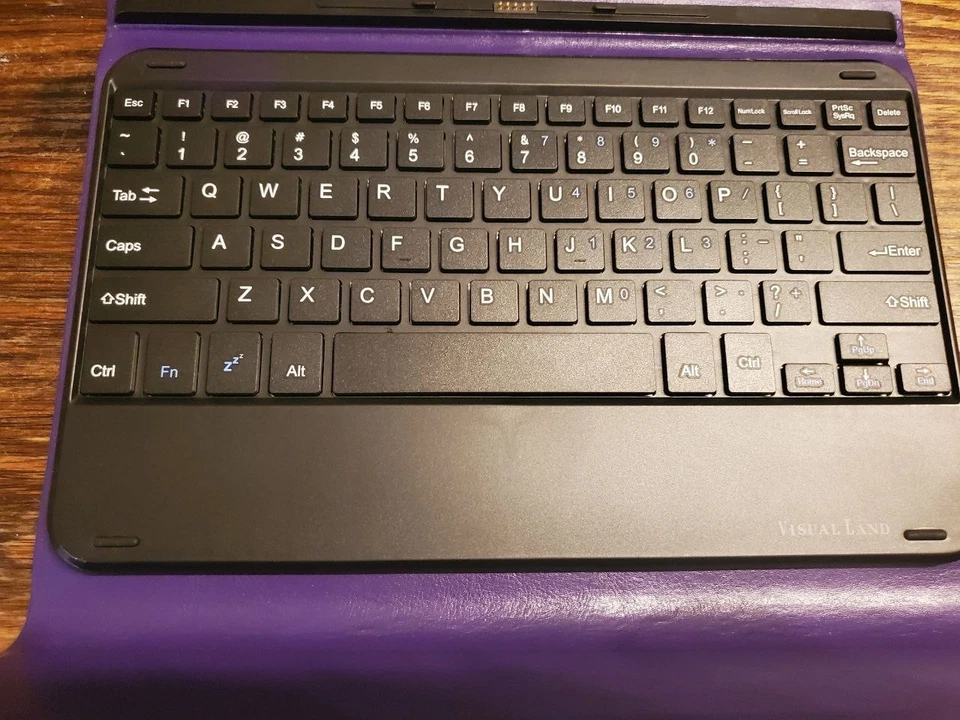 Visual Land Prestige Elite 10QH Tablet Branded Case Stand Cover - Purple Color - Image 2 of 4