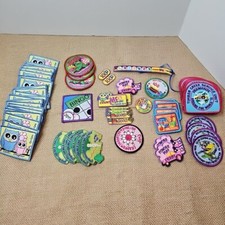 Lot of 70 Girl Scout Patches Various Embroidered Die Cut Fun Retired New