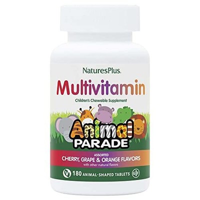 Natures Plus Animal Parade Children's Chewable Multivitamin - 180 Animal-Shap...