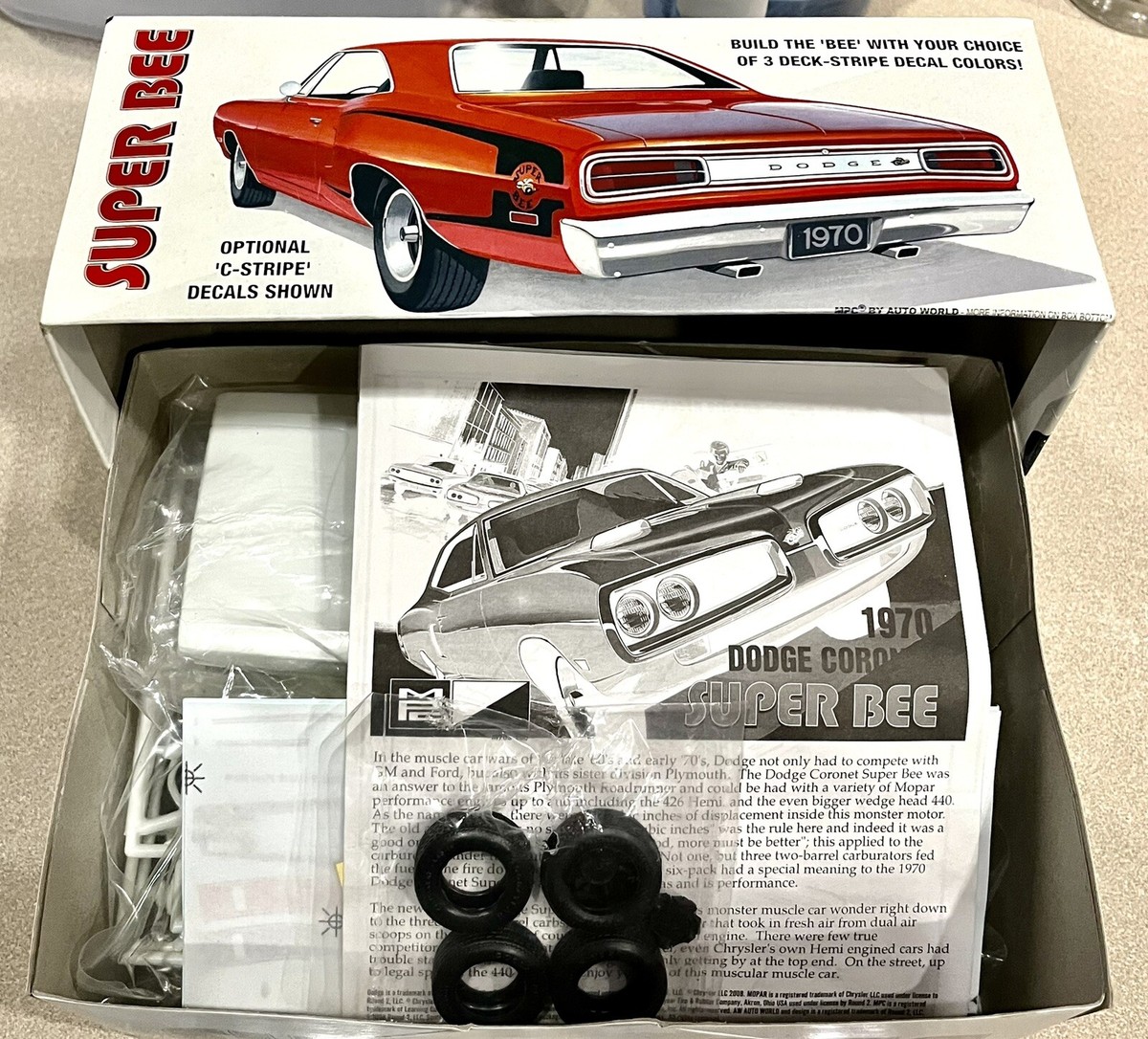 🏁 MPC 1970 Dodge Coronet Super Bee MPC-703 (Open Box) 1/25