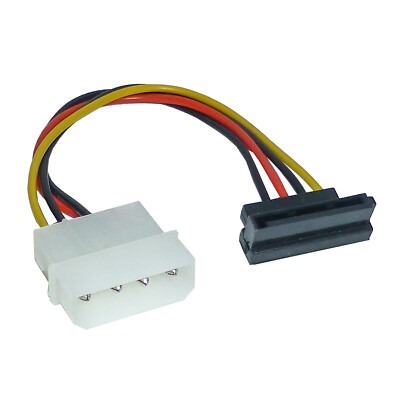 Molex zu abgewinkeltem SATA Netzteil Kabel Leitung Konverter - HEUTE VERSAND