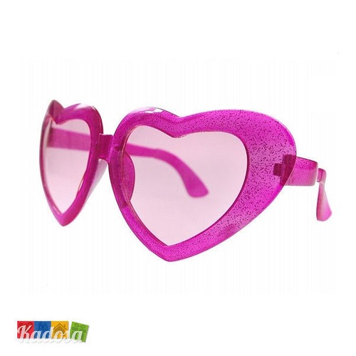 Occhiali Party Giganti CUORE Rosa Glitter - Addio Nubilato Compleanno  Photobooth | eBay
