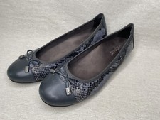 Vionic Women's Minna Ballet Flat Size 8 Grey Pewter Snake Print 359MINNA/VS002