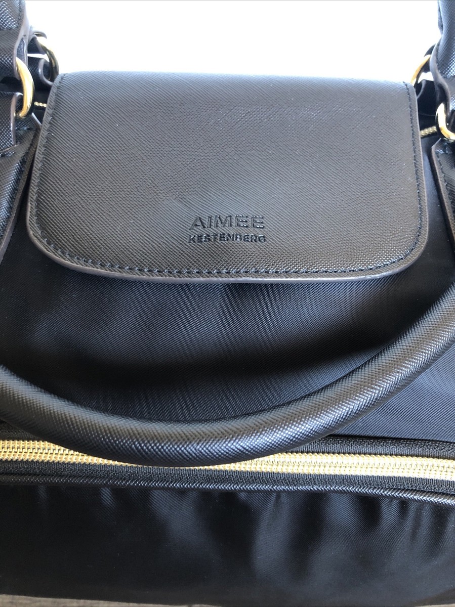 aimee kestenberg florence quilted travel tote bag AIMEE KESTENBERG-Florence Travel Tote Bag Laptop Overnighter Black Medium  GUC!